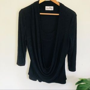 Joseph Ribkoff Draped cowl neck top